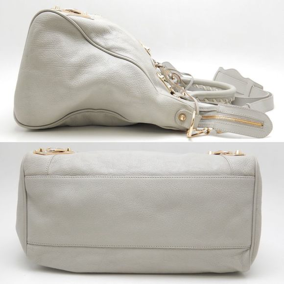 Balenciaga Classic Metallic Edge Velo 2way Bag Leather Gray - Picture 4 of 8